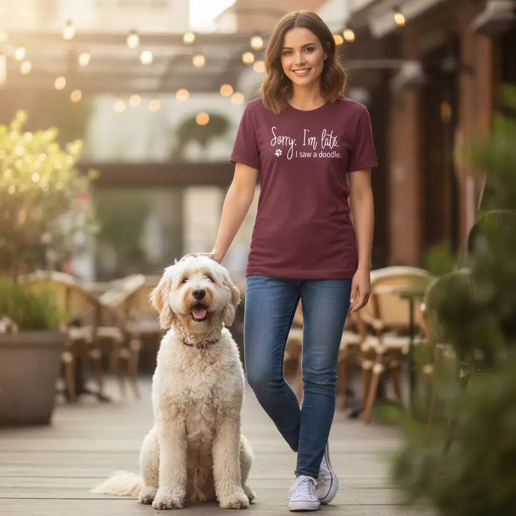 Late Doodle T-Shirt in by Puppy Jo