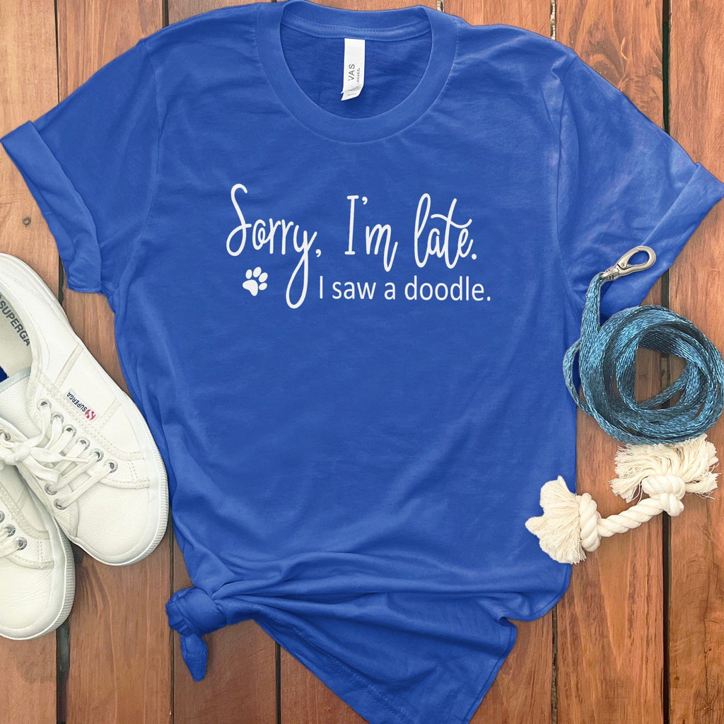 Late Doodle T-Shirt in True Royal / S by Puppy Jo