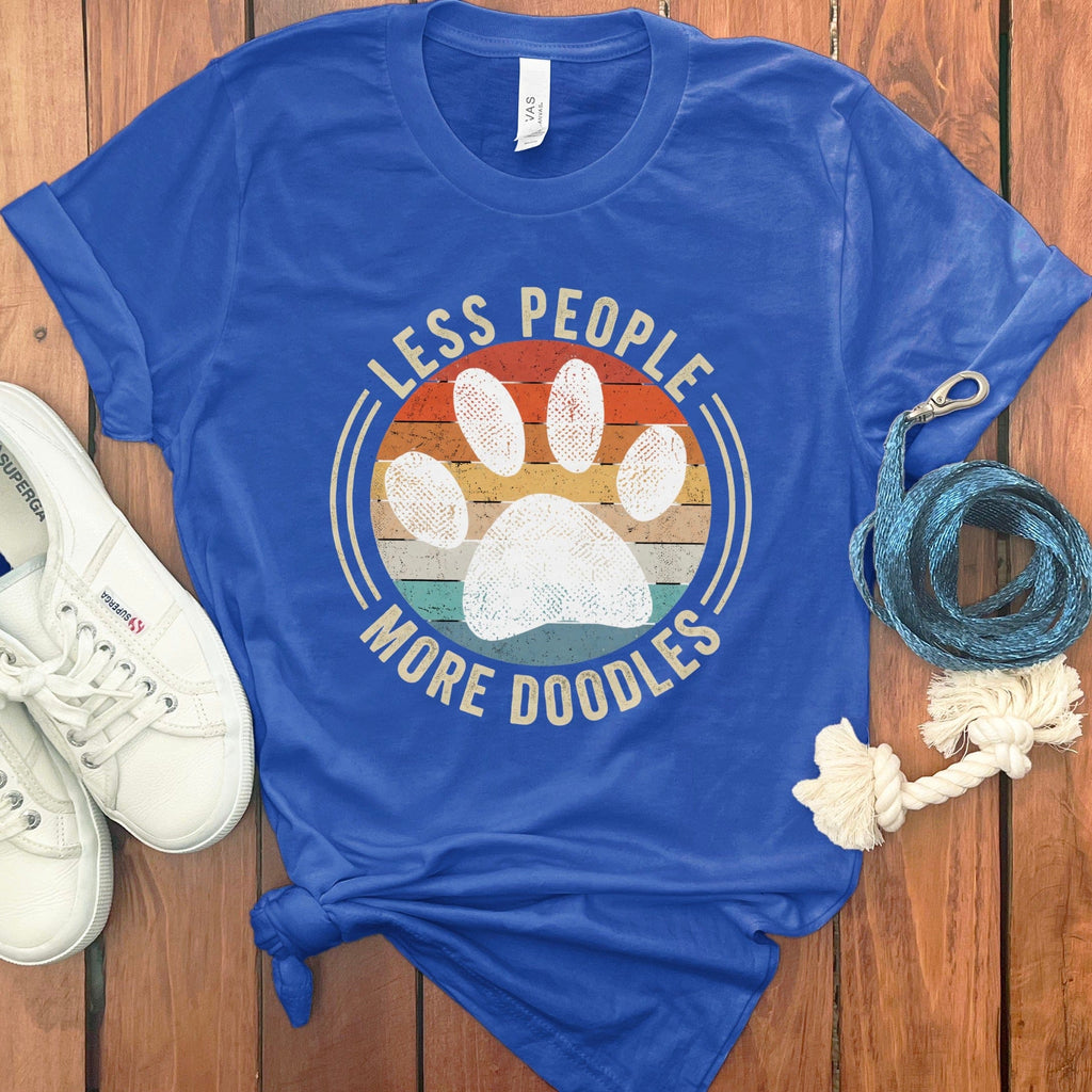 Less People More Doodles T-Shirt in True Royal / S by Puppy Jo
