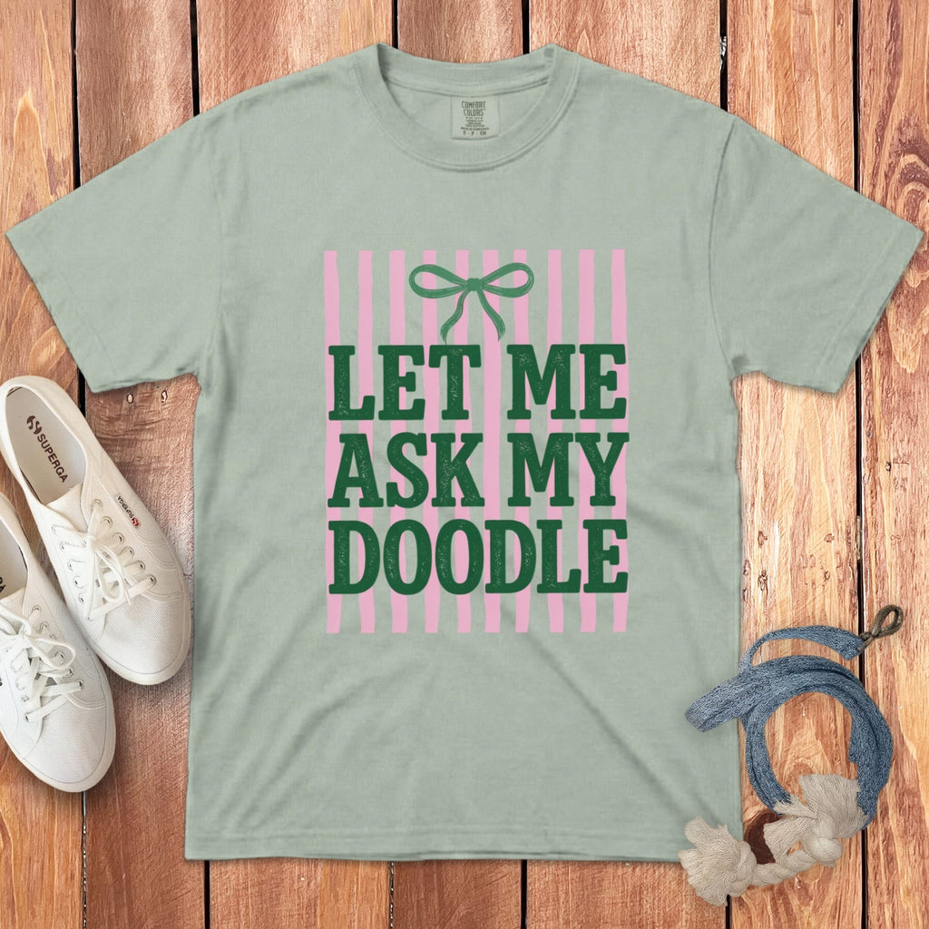 Let Me Ask Doodle Signature T-Shirt in Bay / S by Puppy Jo