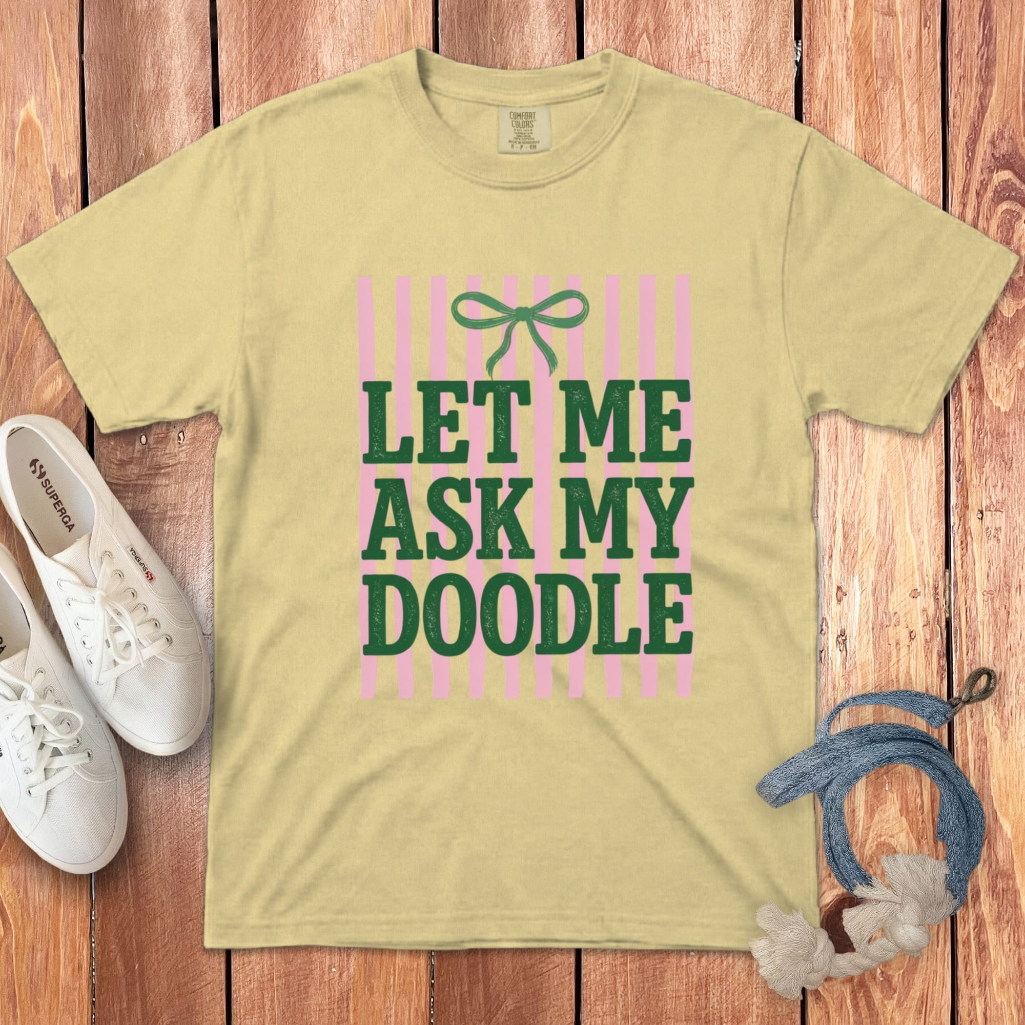 Let Me Ask Doodle Signature T-Shirt in Butter / M by Puppy Jo