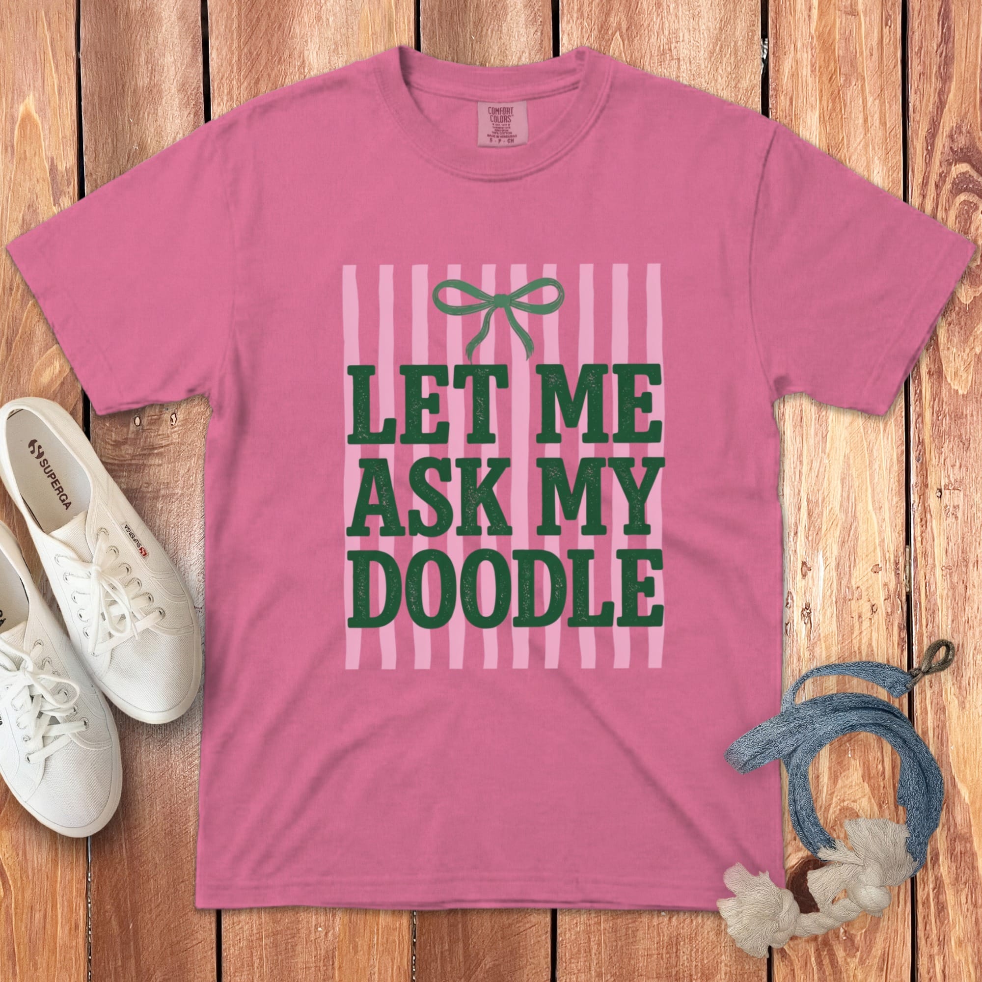 Let Me Ask Doodle Signature T-Shirt in Crunchberry / M by Puppy Jo