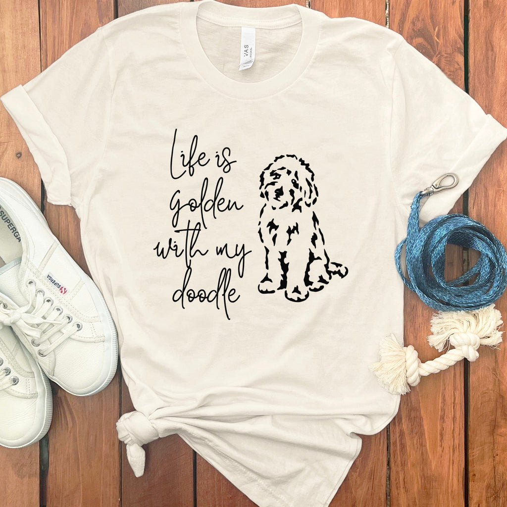 Life Golden Doodle T-Shirt in Natural / S by Puppy Jo