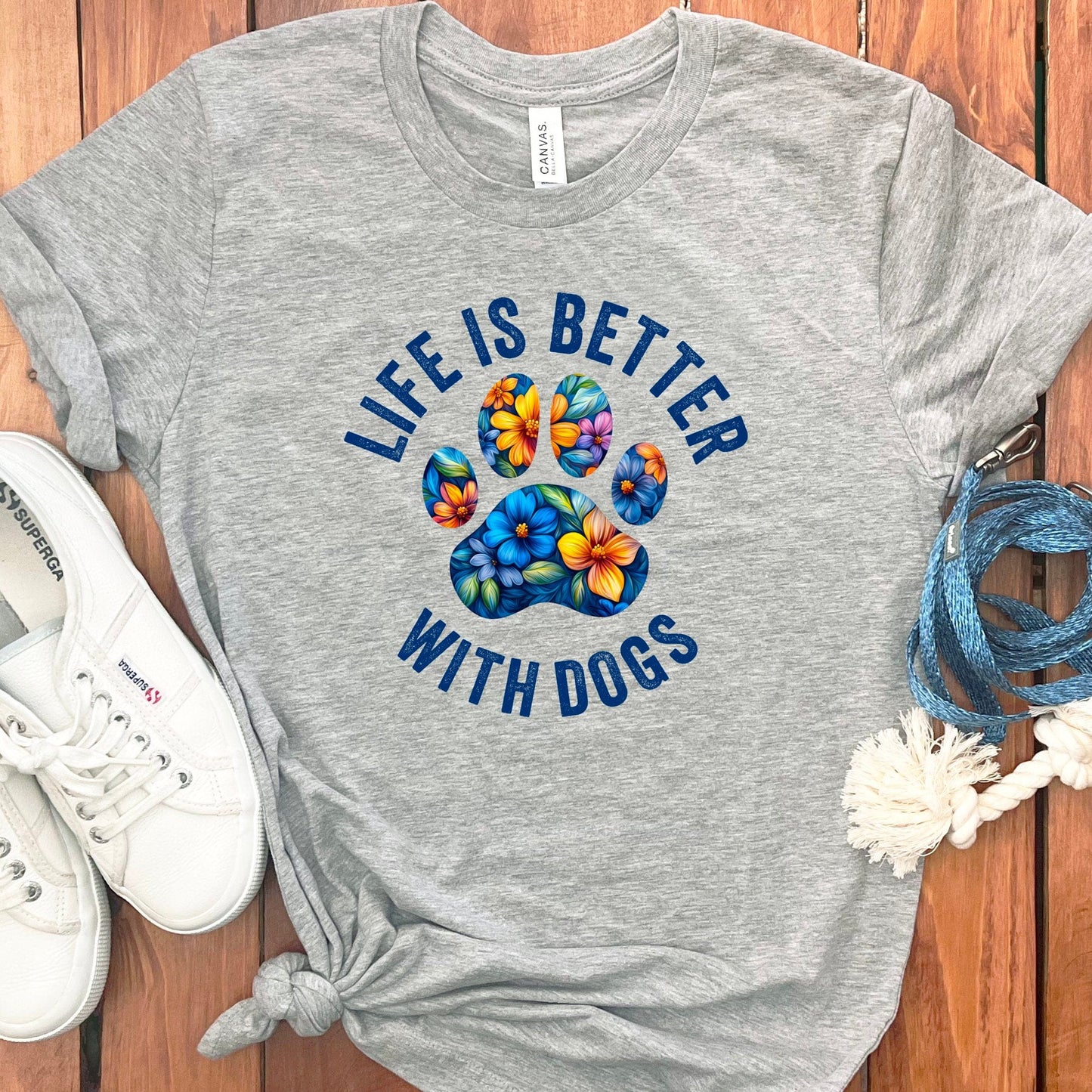Life is Better with Dogs Paw Print Graphic product type