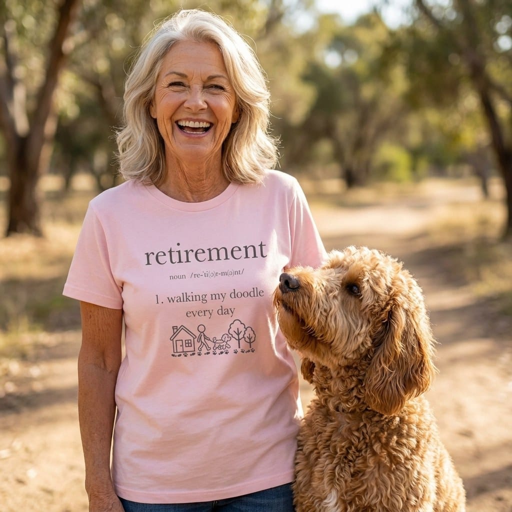 Retirement Doodle Definition T-Shirt in by Puppy Jo