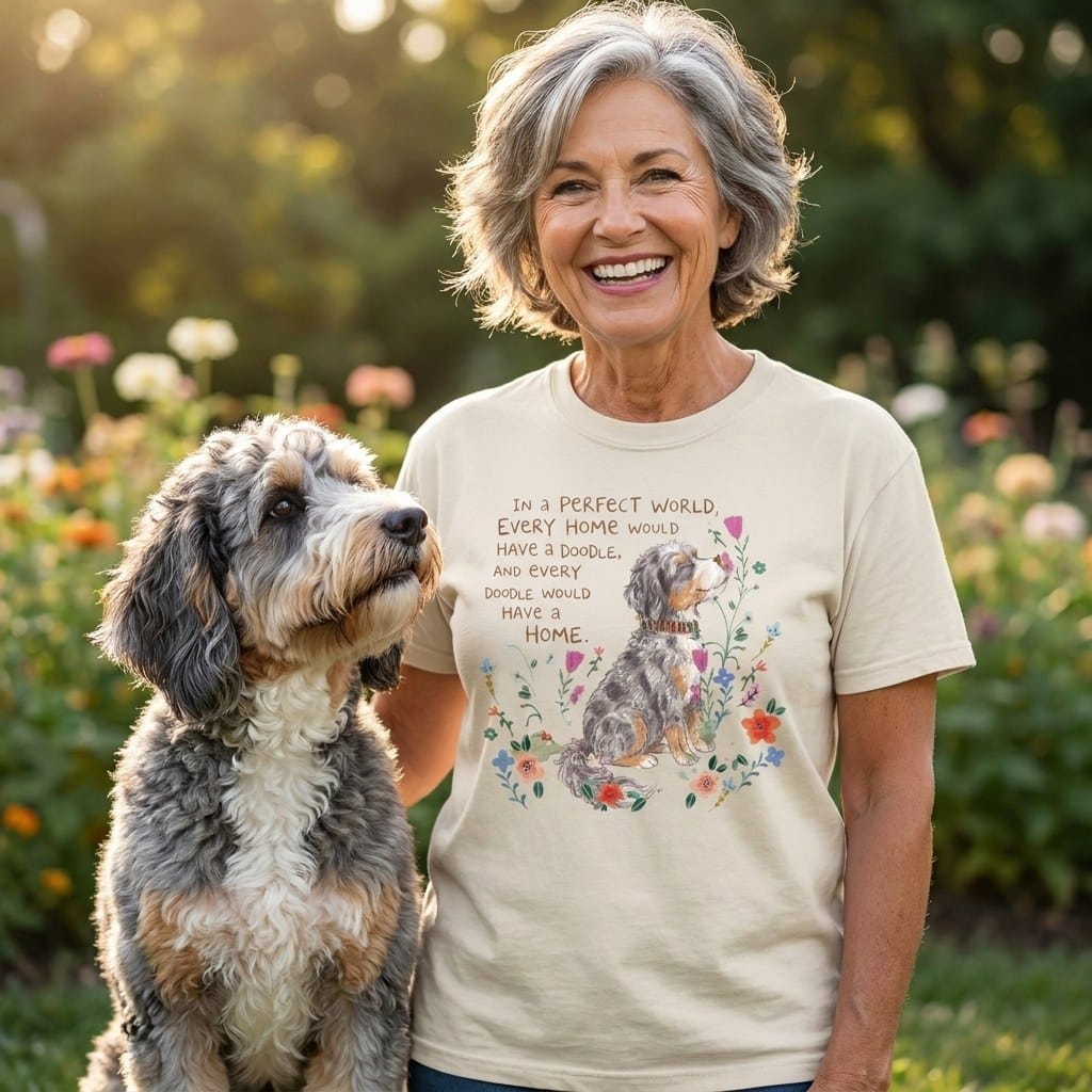 Perfect World Aussiedoodle Signature T-Shirt in by Puppy Jo