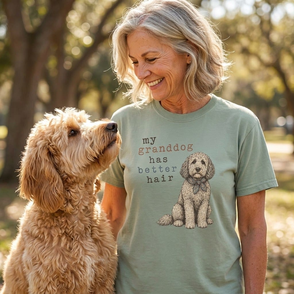 Doodle Better Hair Signature T-Shirt in by Puppy Jo