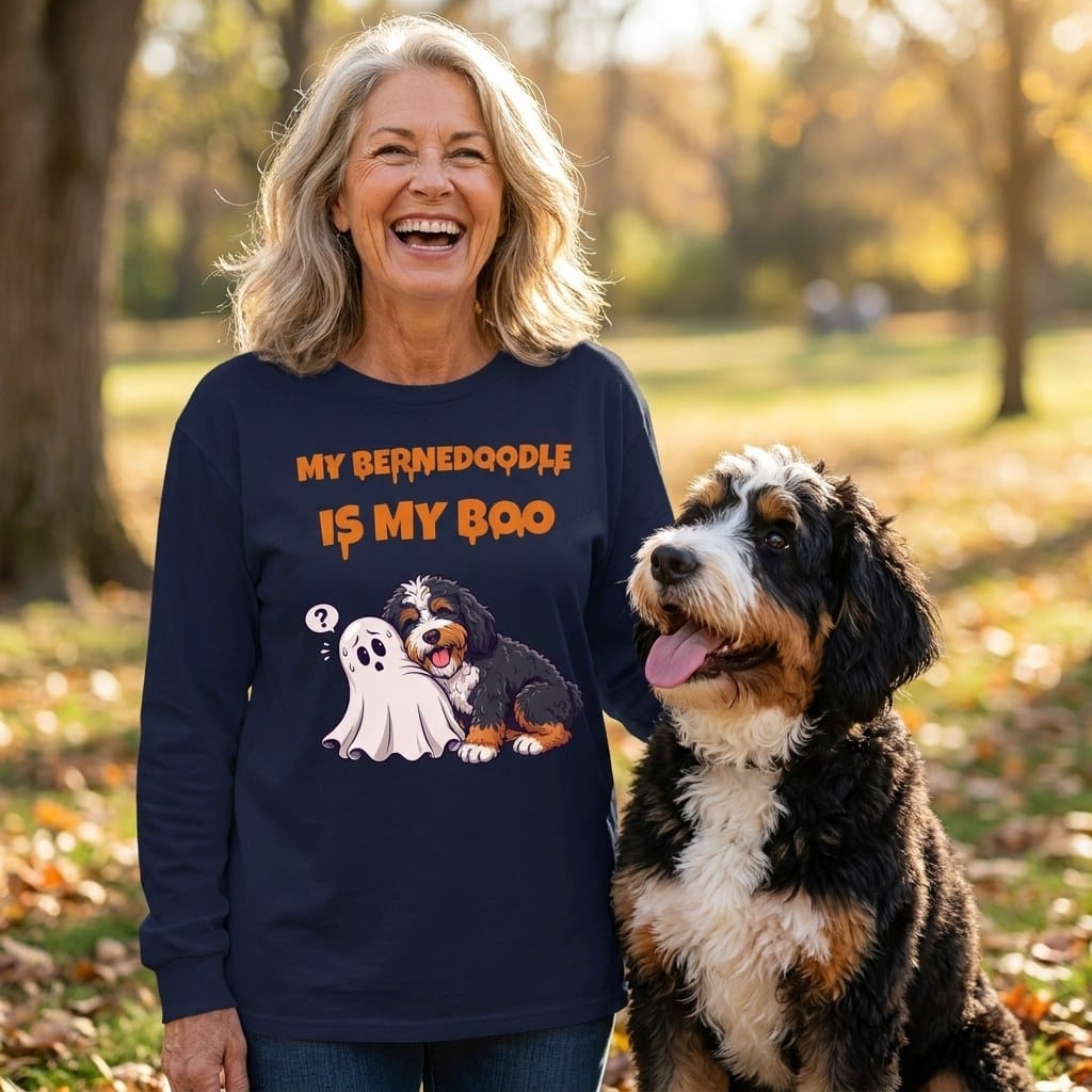 Bernedoodle My Boo Long Sleeve T-Shirt in by Puppy Jo