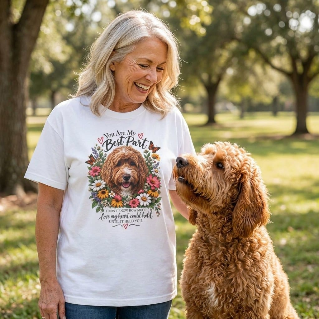 Custom Sentimental Dog Lover Signature T-Shirt in by AnywherePOD