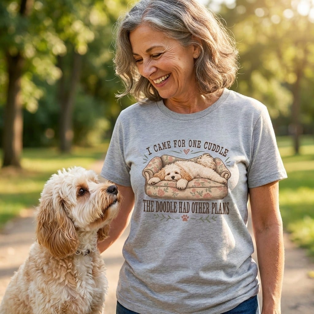 Cavapoo Cuddle T-Shirt in by Puppy Jo