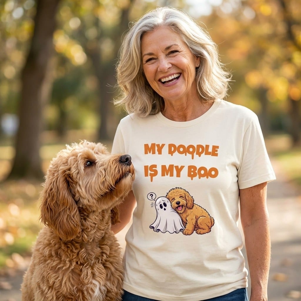 Apricot Goldendoodle My Boo T-Shirt in by Puppy Jo