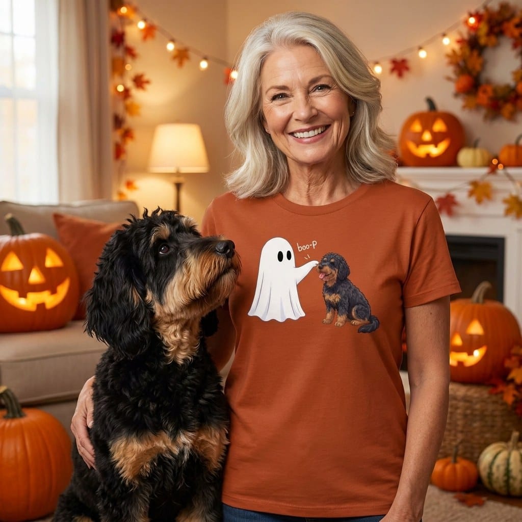 Phantom Goldendoodle Ghost Boop T-Shirt in by Puppy Jo
