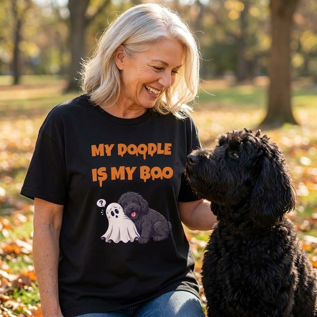 Black Goldendoodle My Boo T-Shirt in by Puppy Jo