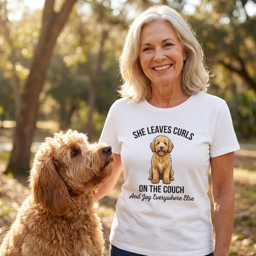 Couch Curls Doodle T-Shirt in by Puppy Jo