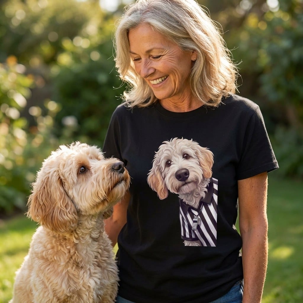 Maltipoo Football Referee Signature T-Shirt in by Puppy Jo