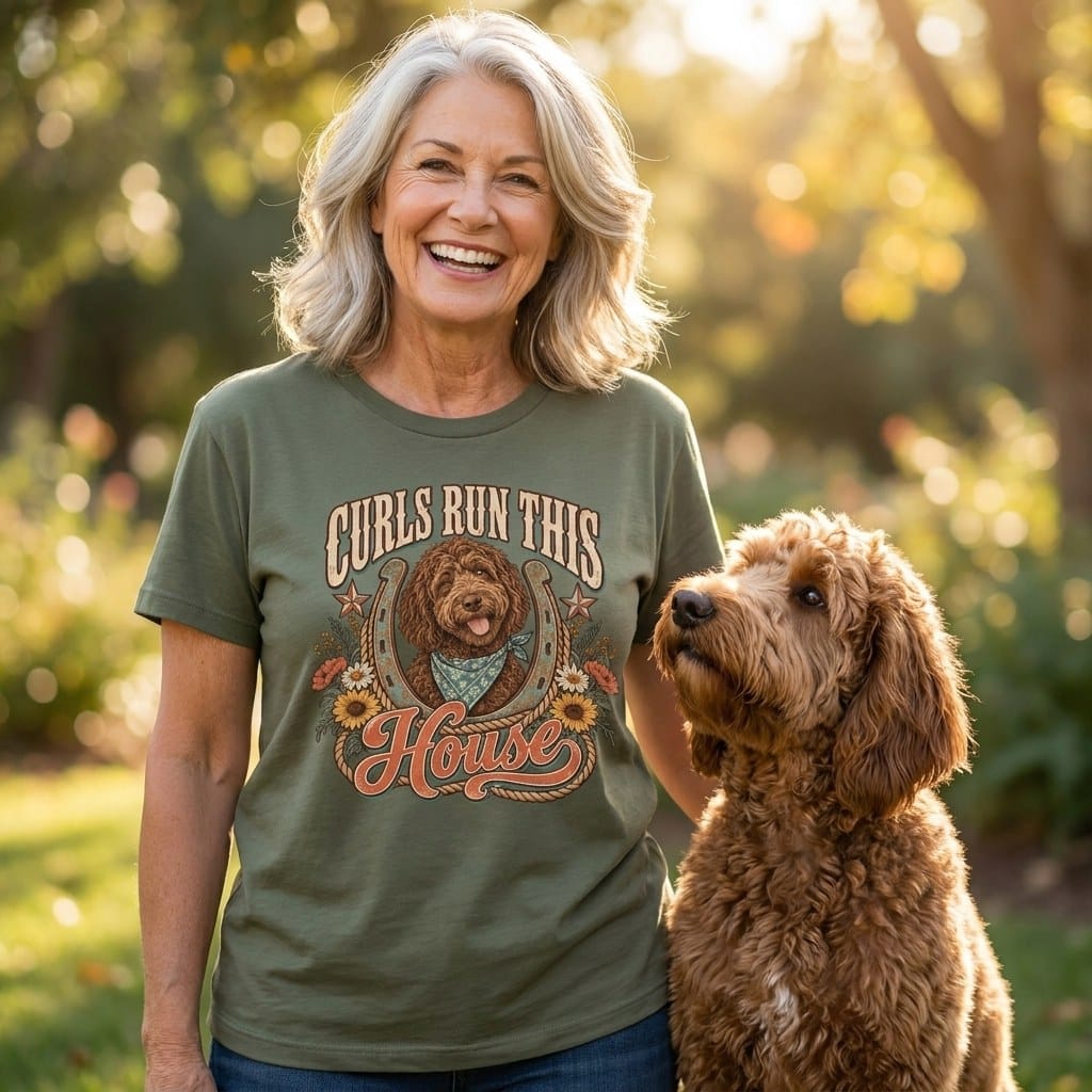 Curls House Doodle T-Shirt in by Puppy Jo