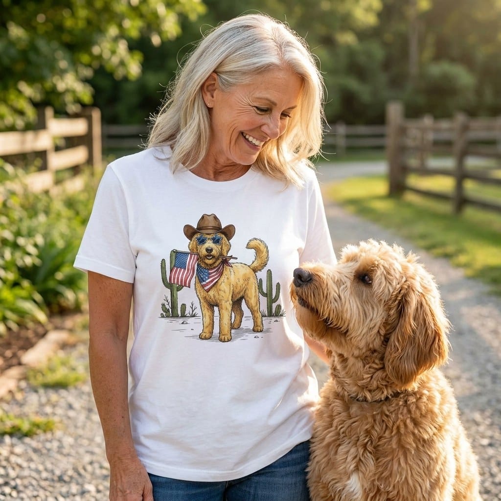 Western Patriotic Doodle in by Puppy Jo
