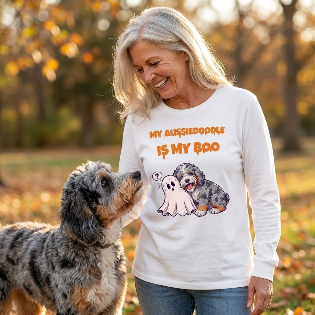 Aussiedoodle My Boo Long Sleeve T-Shirt in by Puppy Jo
