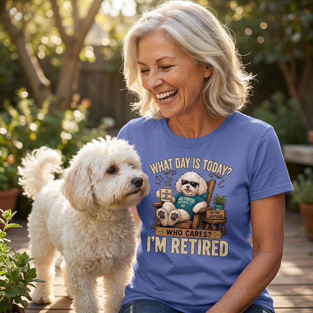 I'm Retired Maltipoo Signature T-Shirt in by Puppy Jo