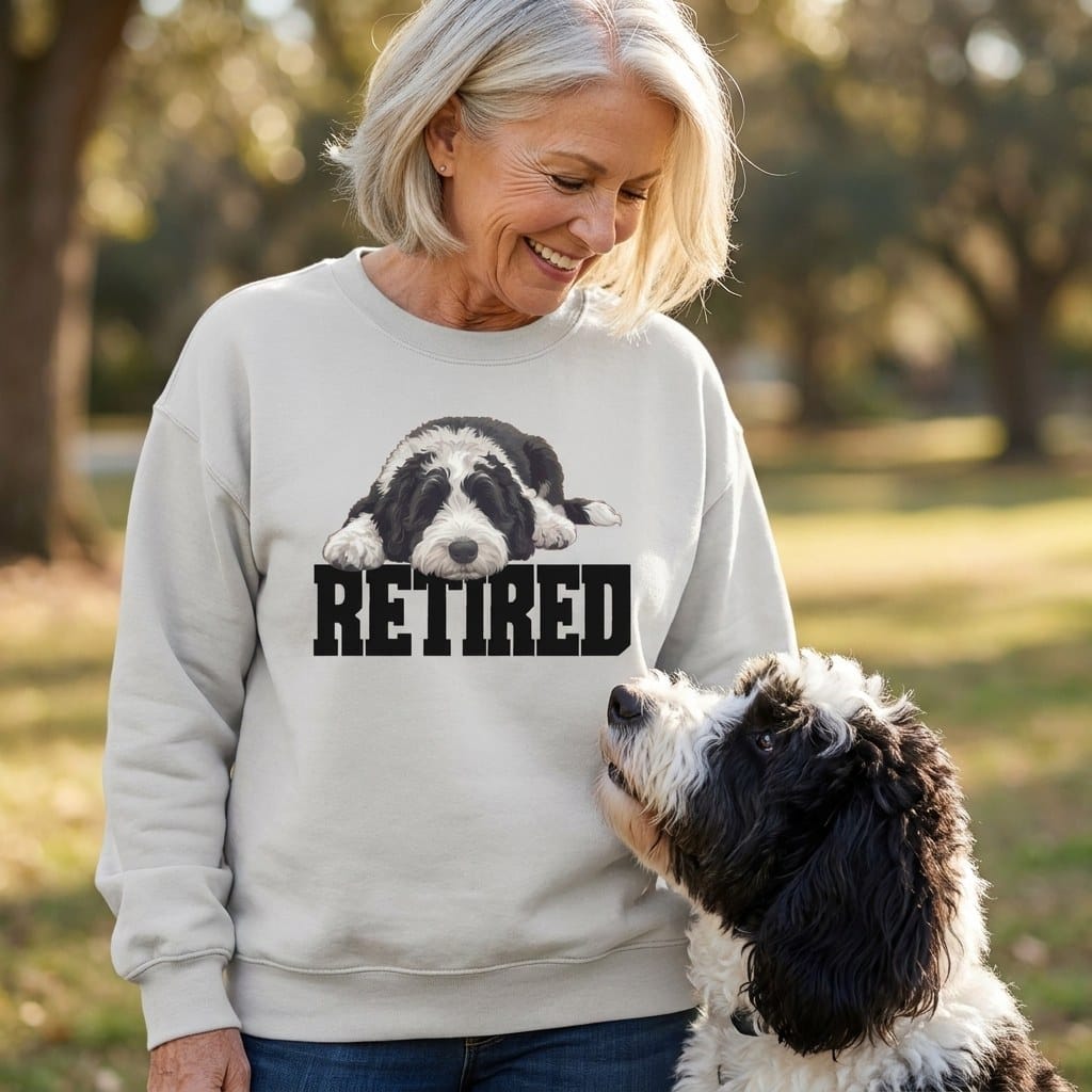 Retired Sleeping Sheepadoodle Sweatshirt in by Puppy Jo