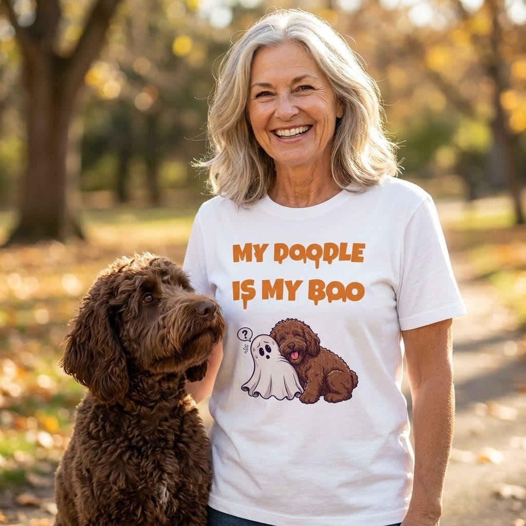 Chocolate Goldendoodle My Boo T-Shirt in by Puppy Jo
