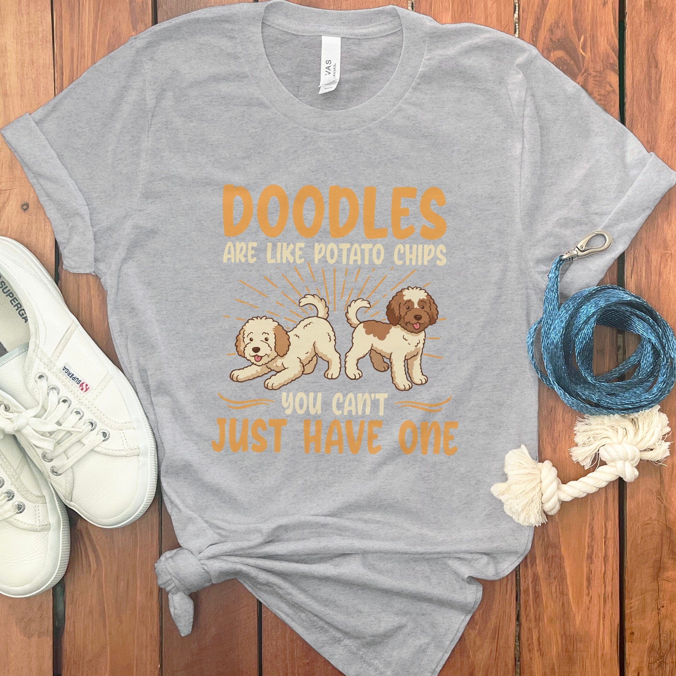 Like Potato Chips Doodle T-Shirt in Athletic Heather / S by Puppy Jo