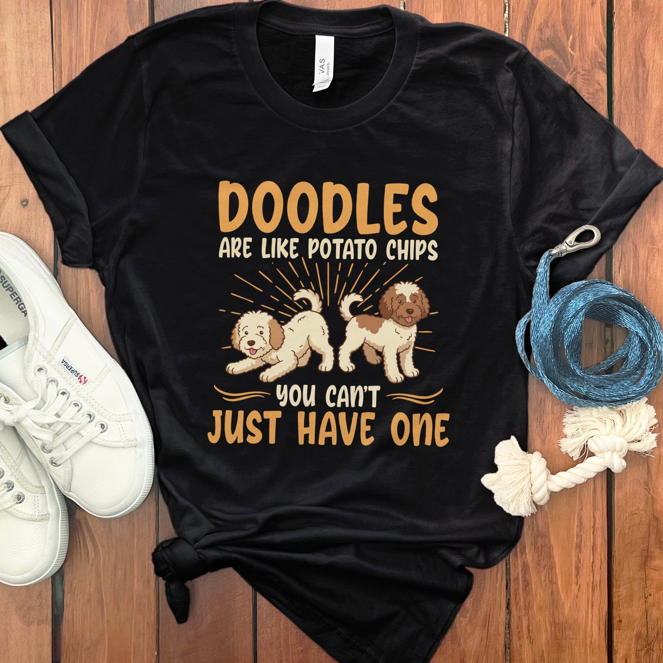 Like Potato Chips Doodle T-Shirt in Black / S by Puppy Jo