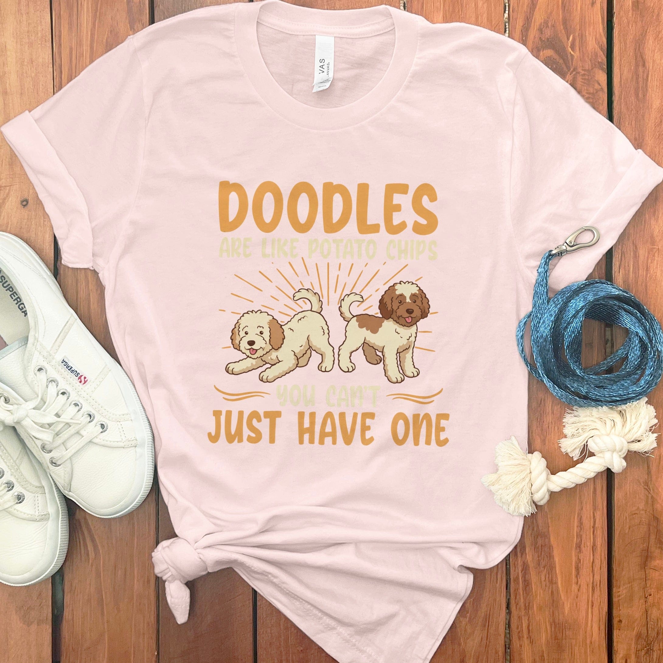 Like Potato Chips Doodle T-Shirt in Soft Pink / S by Puppy Jo