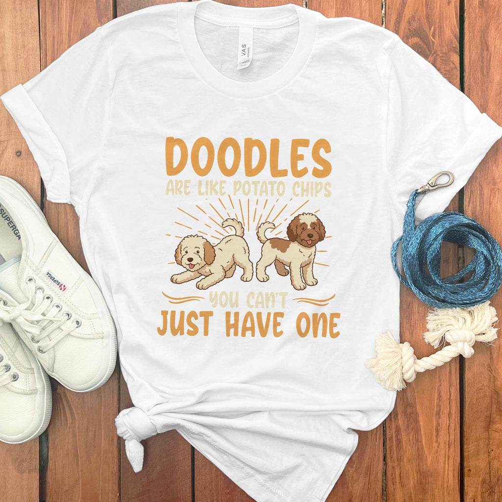 Like Potato Chips Doodle T-Shirt in White / S by Puppy Jo