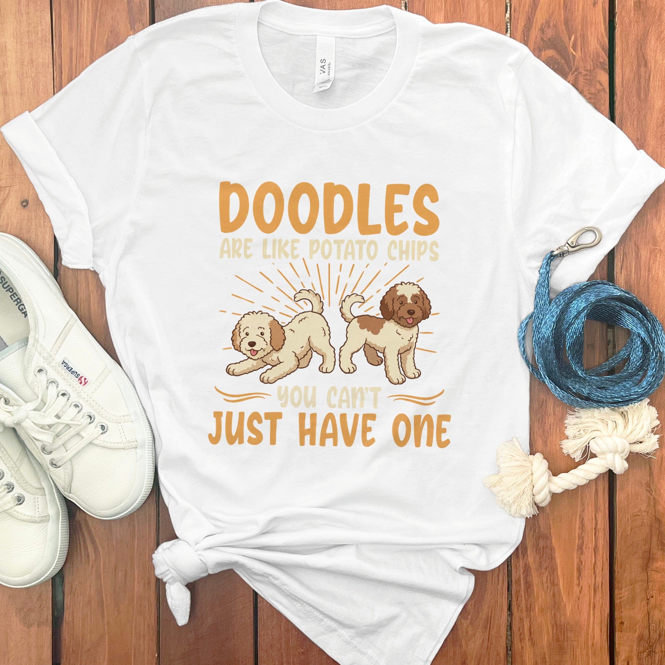 Like Potato Chips Doodle T-Shirt in White / S by Puppy Jo