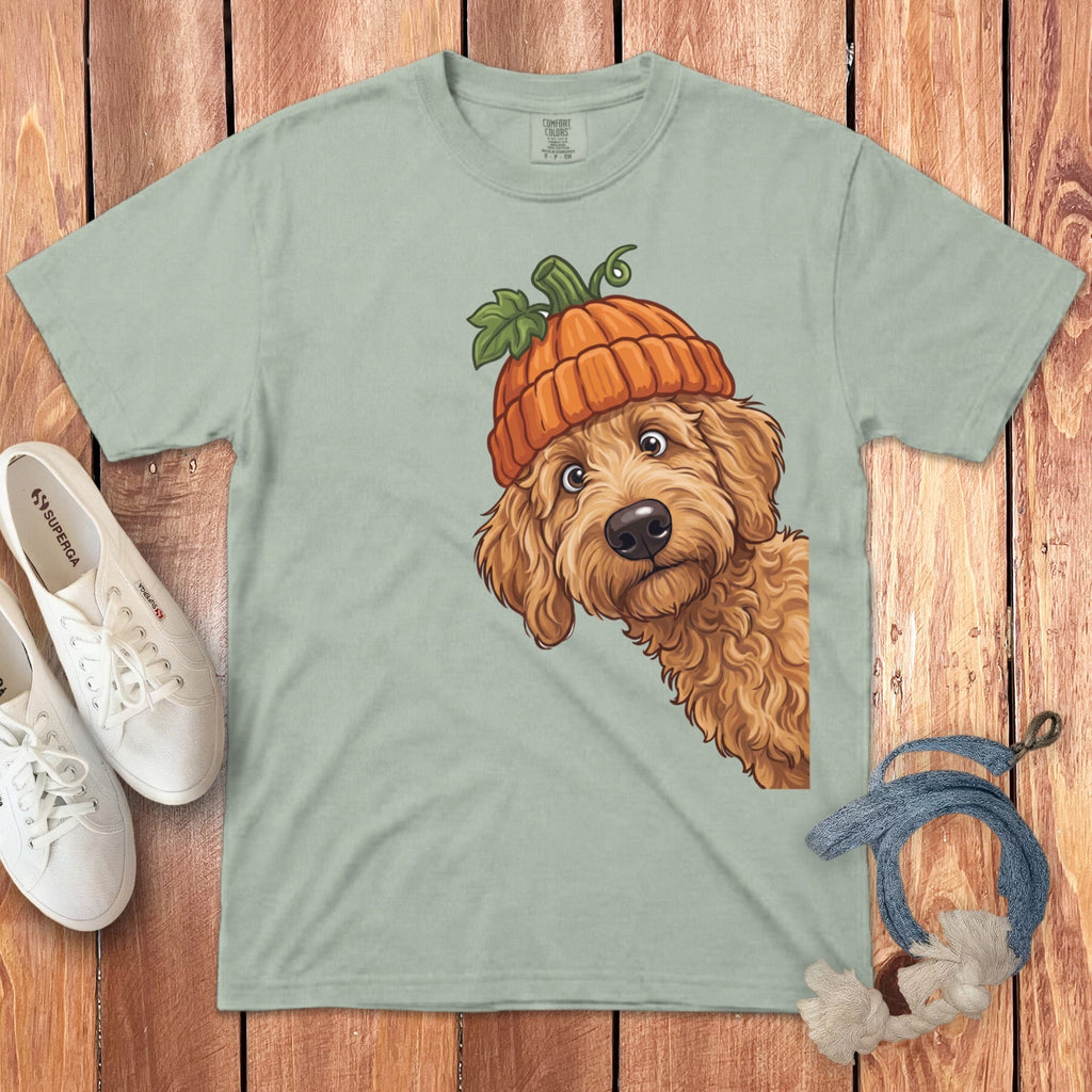Lil Pumpkin Apricot Goldendoodle Signature T-Shirt in Bay / S / T-Shirts by Puppy Jo