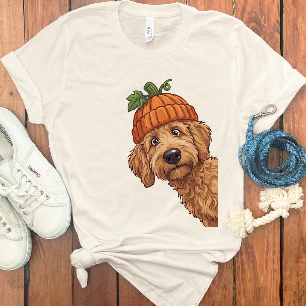 Lil Pumpkin Apricot Goldendoodle T-Shirt in Natural / S by Puppy Jo