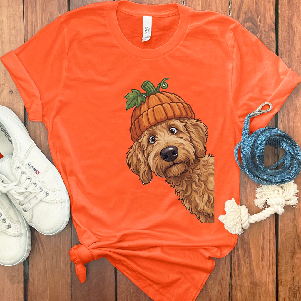 Lil Pumpkin Apricot Goldendoodle T-Shirt in Orange / S by Puppy Jo