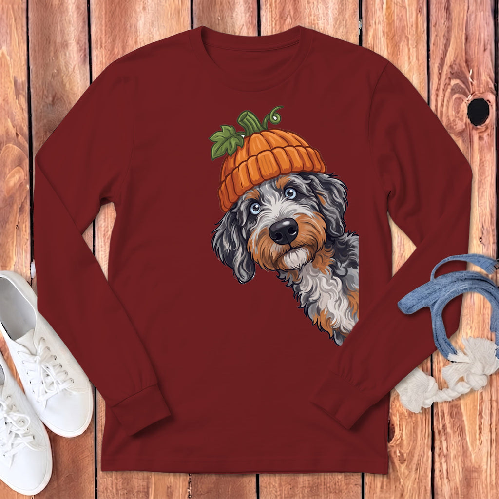 Lil Pumpkin Aussiedoodle Long Sleeve T-Shirt in Cardinal / S by Puppy Jo