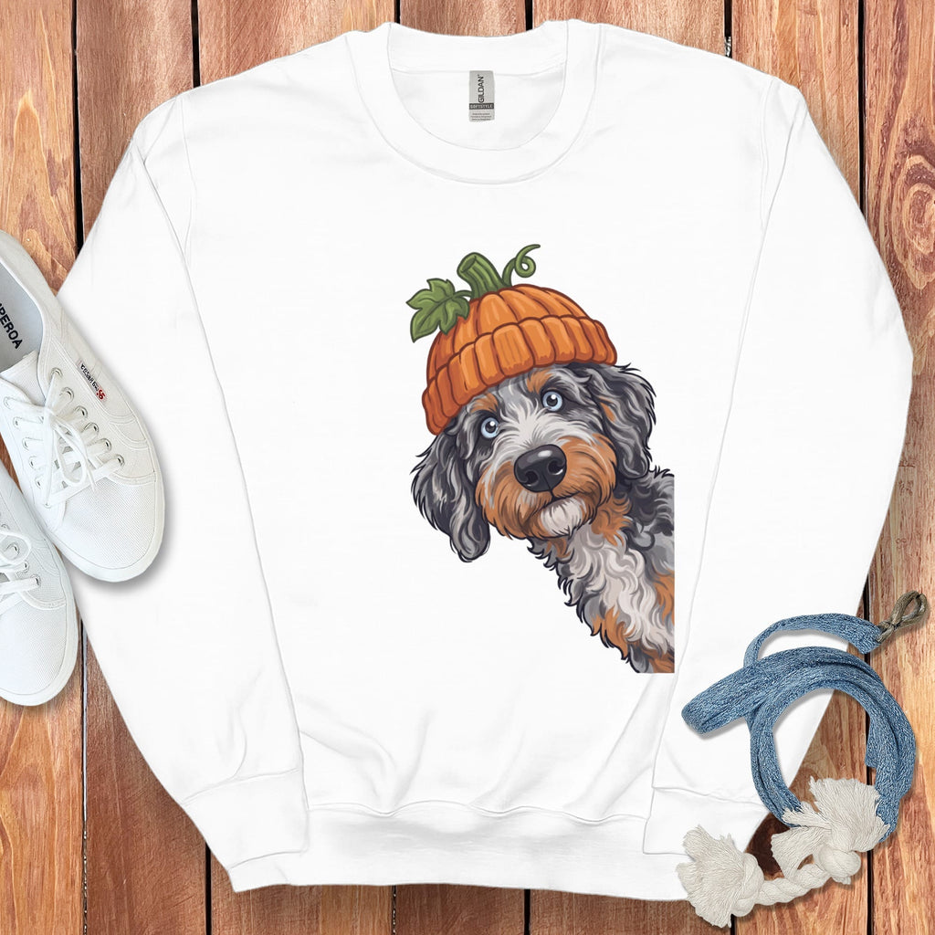Lil Pumpkin Aussiedoodle Sweatshirt in White / S by Puppy Jo
