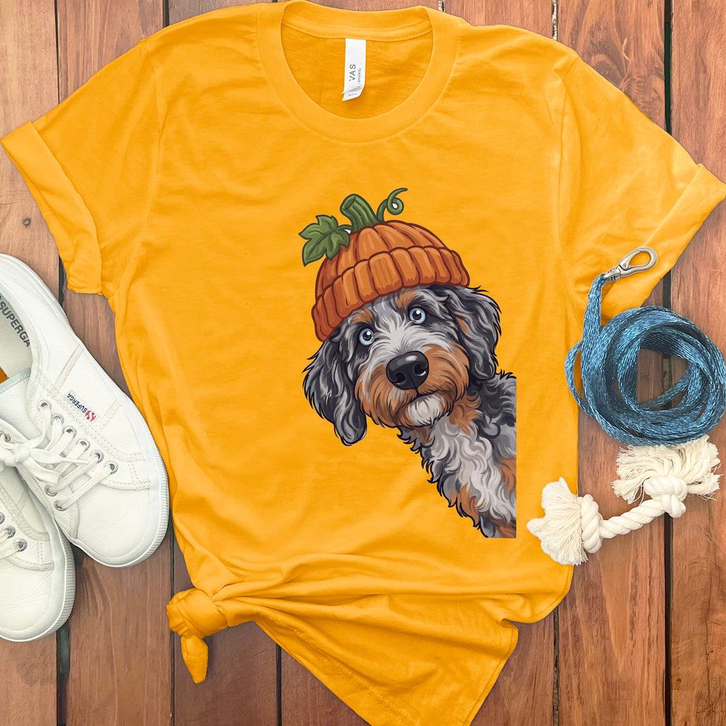 Lil Pumpkin Aussiedoodle T-Shirt in Gold / S by Puppy Jo
