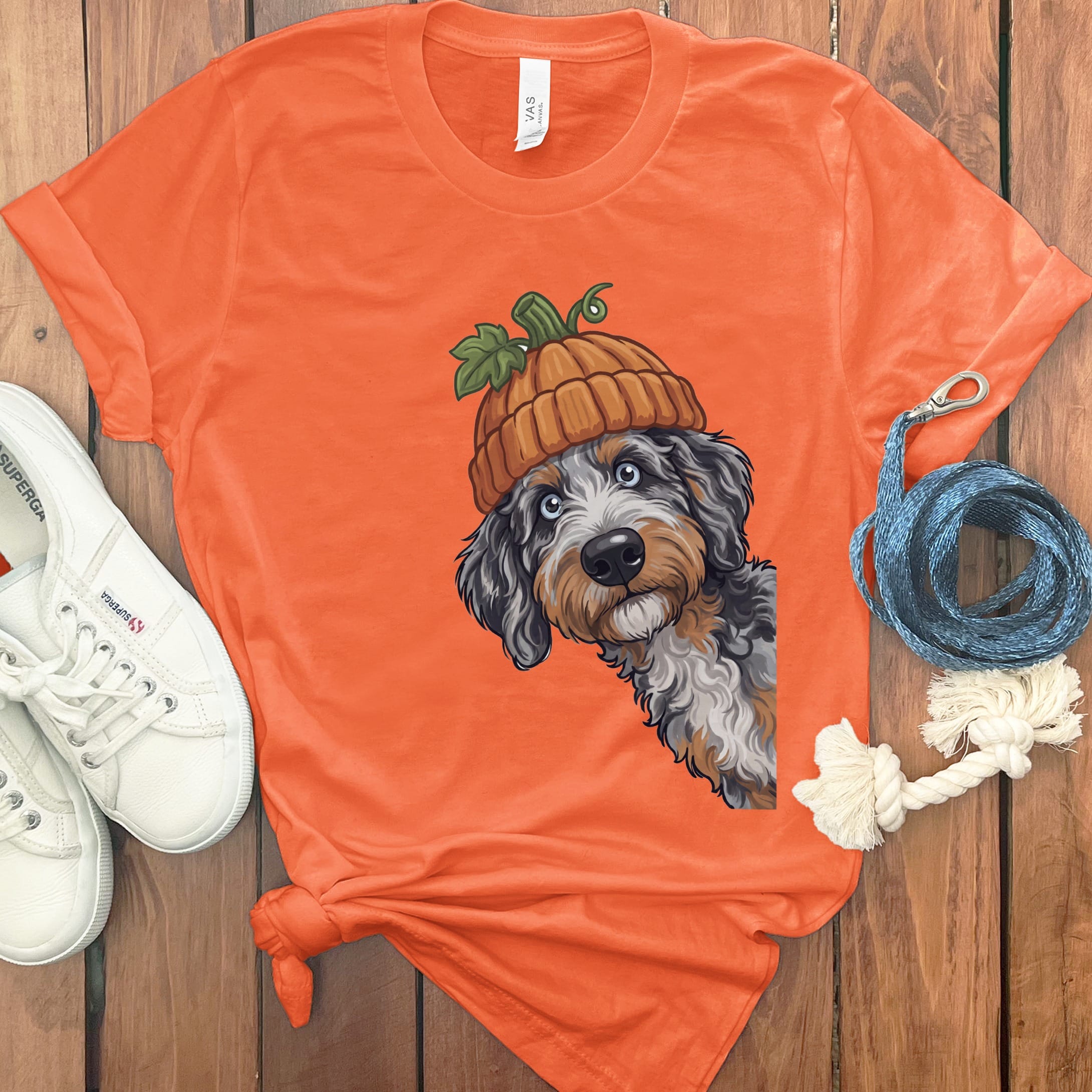 Lil Pumpkin Aussiedoodle T-Shirt in Orange / S by Puppy Jo