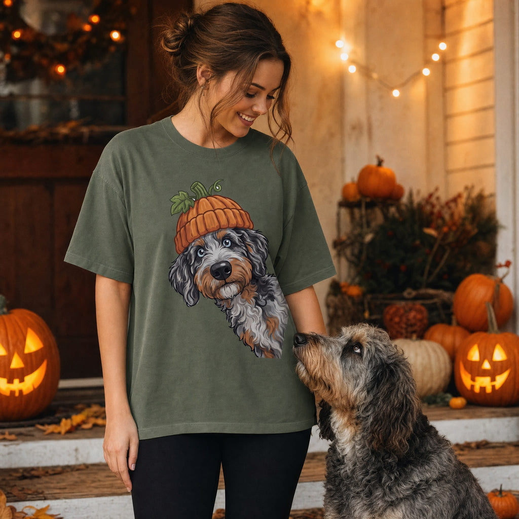 Lil Pumpkin Aussiedoodle T-Shirt in by Puppy Jo