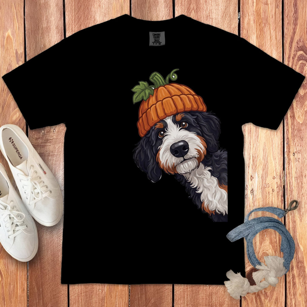 Lil Pumpkin Bernedoodle Signature T-Shirt in Black / S / T-Shirts by Puppy Jo