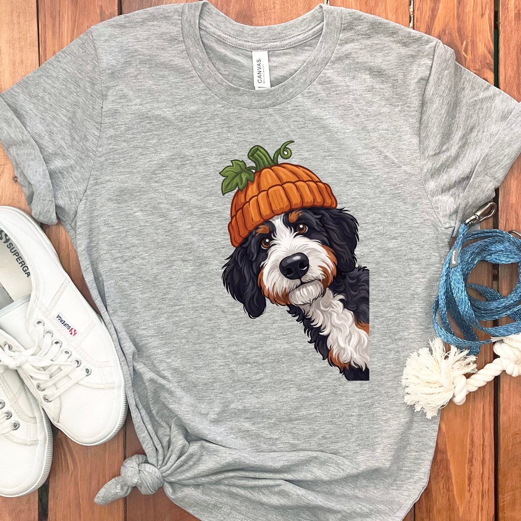Lil Pumpkin Bernedoodle T-Shirt in Athletic Heather / S by Puppy Jo