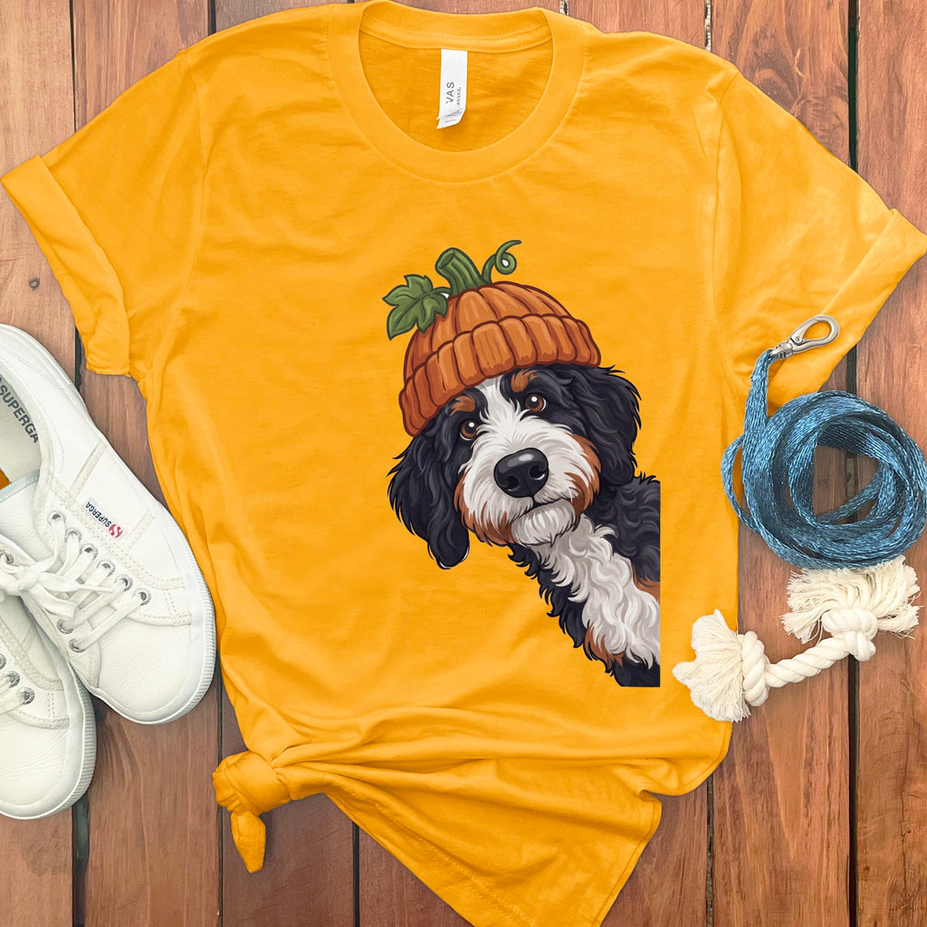 Lil Pumpkin Bernedoodle T-Shirt in Gold / S by Puppy Jo