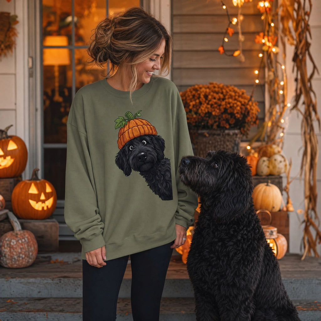 Lil Pumpkin Black Goldendoodle Sweatshirt in by Puppy Jo