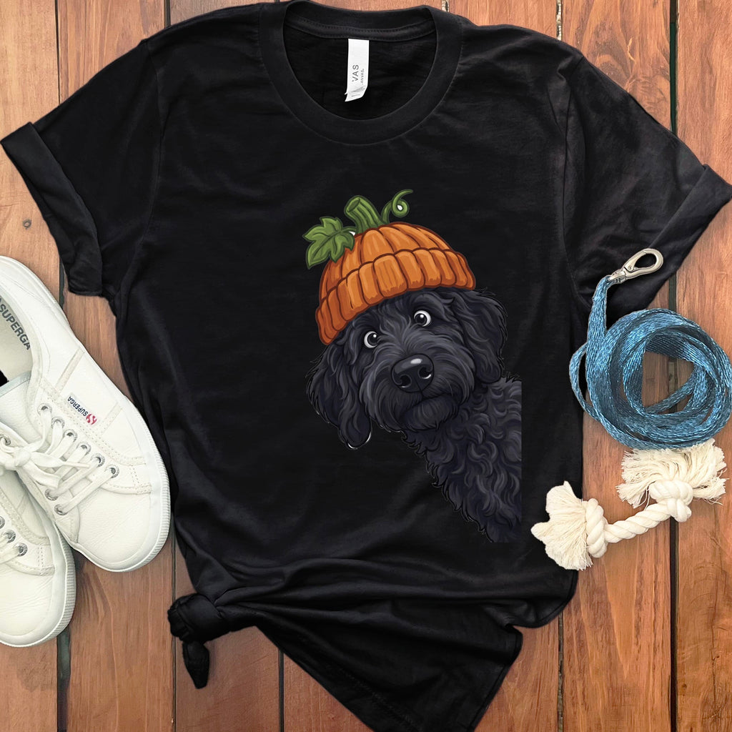 Lil Pumpkin Black Goldendoodle T-Shirt in Black / S by Puppy Jo