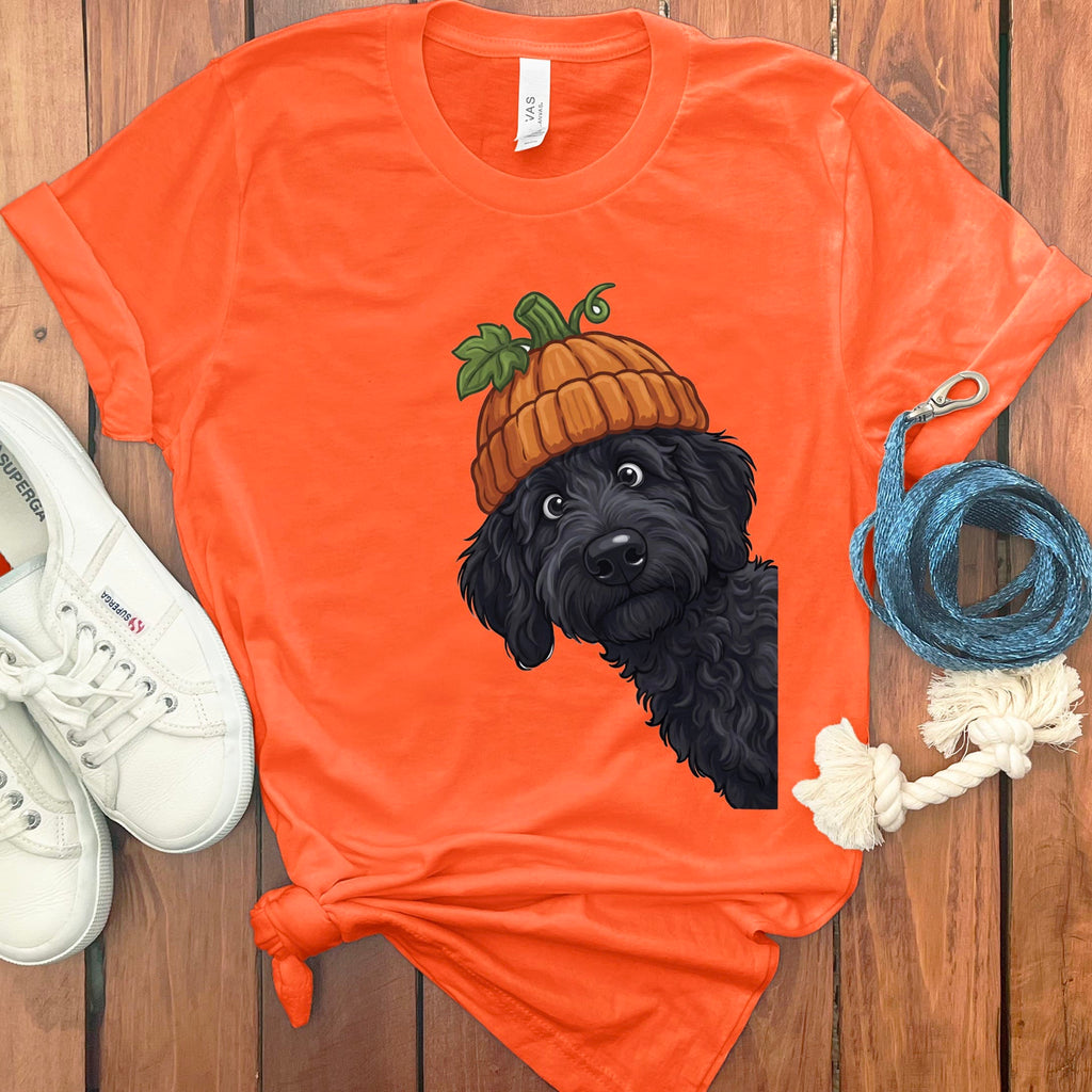 Lil Pumpkin Black Goldendoodle T-Shirt in Orange / S by Puppy Jo