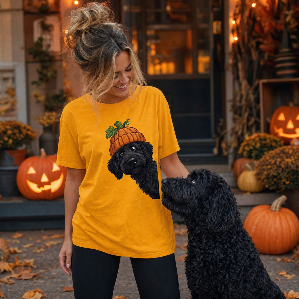 Lil Pumpkin Black Goldendoodle T-Shirt in by Puppy Jo