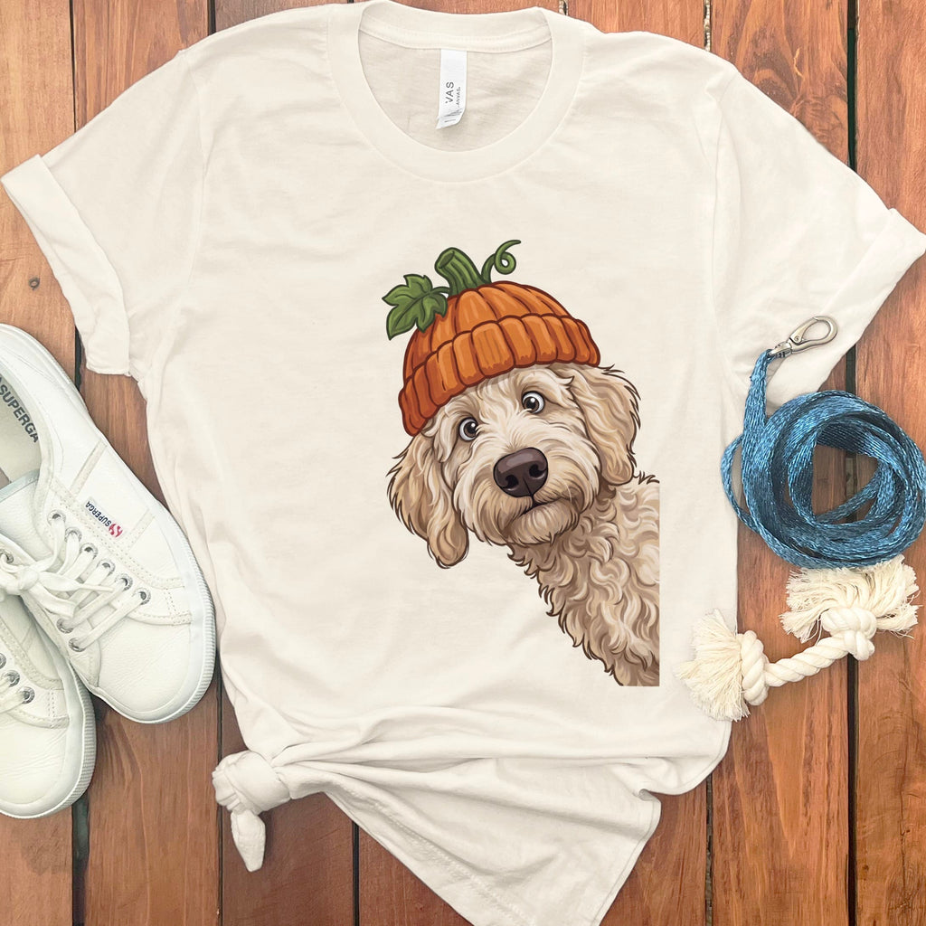 Lil Pumpkin Cream Goldendoodle T-Shirt in Natural / S by Puppy Jo