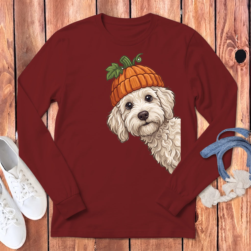 Lil Pumpkin Maltipoo Long Sleeve T-Shirt in Cardinal / S by Puppy Jo