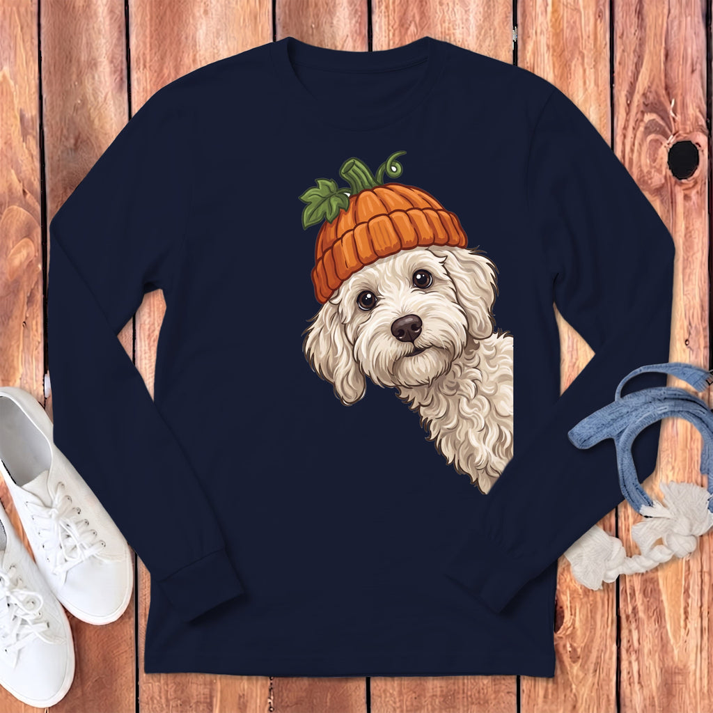 Lil Pumpkin Maltipoo Long Sleeve T-Shirt in Navy / S by Puppy Jo