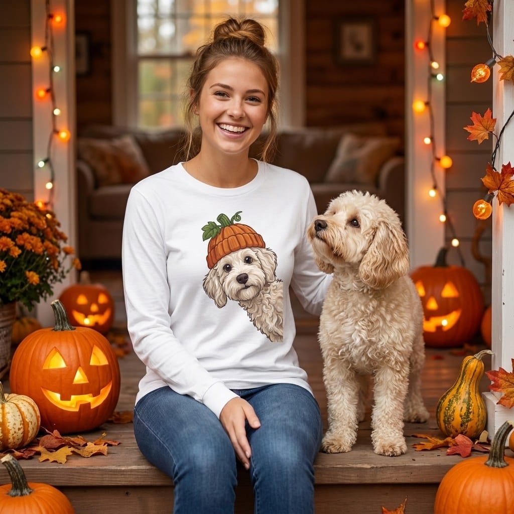 Lil Pumpkin Maltipoo Long Sleeve T-Shirt in by Puppy Jo