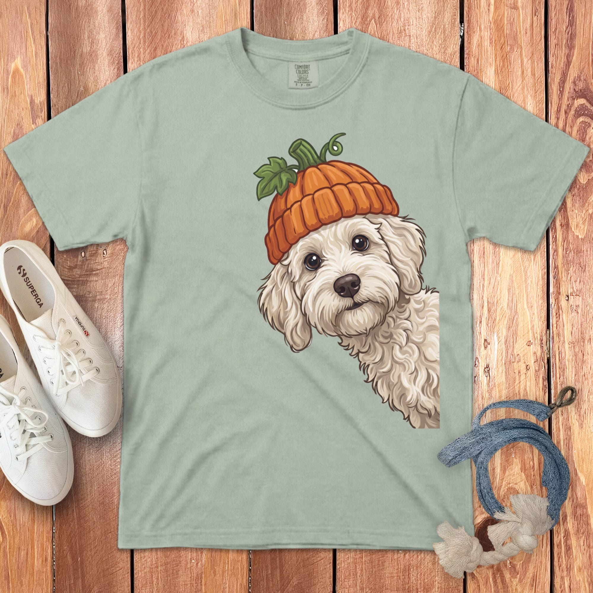 Lil Pumpkin Maltipoo Signature T-Shirt in Bay / S / T-Shirts by Puppy Jo